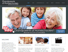 Tablet Screenshot of grandparentsofhomeschoolers.org